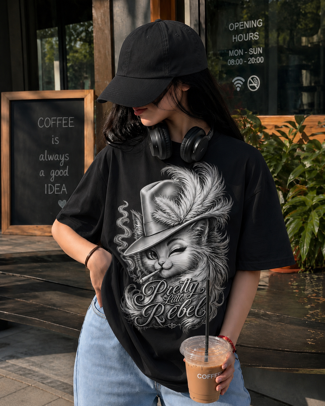 Attitude Cat Rebel Vibe
